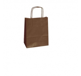 SHOPPERS CARTA KRAFT 26X11X34.5CM TWISTED MARRONE CF.25 Colore marrone