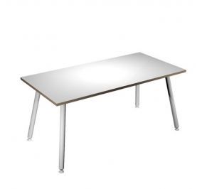 SCRIVANIA 160X80XH74,4CM BIANCO/ BIANCO SKINNY METAL