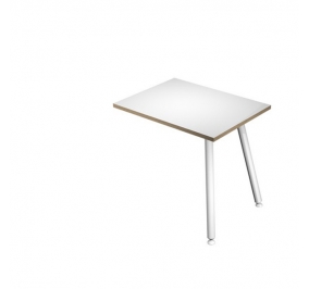 ALLUNGO DX/SX 60X80XH74,4CM PER SCRIVANIE SKINNY METAL BIANCO/ BIANCO