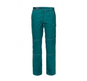 PANTALONE SERIOPLUS DRILL 3/1, 100% COTONE IRRESTRINGIBILE, PESO 280 GR. TG.S VERDE Colore Verde