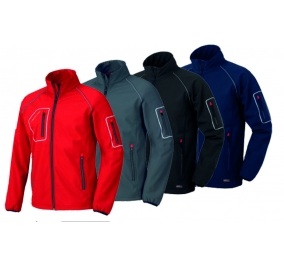 GIUBBINO JUST SOFTSHELL (POLIESTERE/SPANDEX) CON MEMBRANA TPU IMPERMEABILE TG.XS BLU Colore Blu