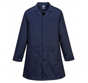 CAMICE ESD ANTISTATICO TESSUTO ESTERNO : 65% POLIESTERE, 34% COTONE,  210G.TG.XS BLU Colore Blu