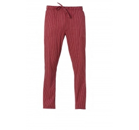 PANTALONE ENRICO  70% COTONE E 30% POLIESTERE, PESO 145 G/M� TG.XS GESSATO BORDEAUX Colore Gessato boredeaux