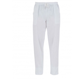 PANTALONE PITAGORA 100% COTONE PESO 185/200 G/M� TG.XS BIANCO Colore Bianco