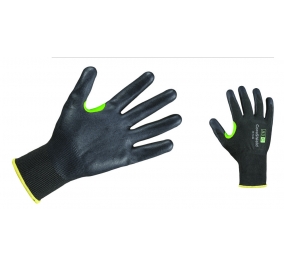 GUANTI CORESHIELD? A3-C FODERA NERA IN HPPE/BASALTO FINEZZA 18, RIVESTIMENTO NERO IN MICRO-SCHIUMA IN NITRILE, DORSO E POLSO ELA
