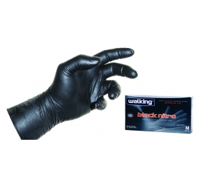 GUANTI NITRILE NOTROMAX LONG RIUTILIZZABILE AMBIDESTRO IN NITRILE SPESSORATO COLORE NERO, 7.7 GRAMMI TG.S