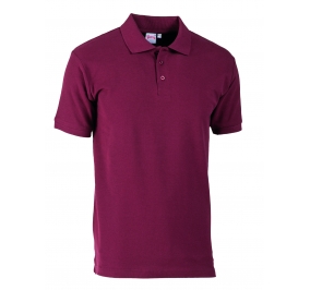POLO PIQUET PREMIUM 100% COTONE PIQUET, PESO 200 GR. TG.M BORDEAUX Colore Bordeaux