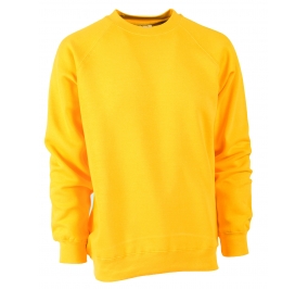 FELPA GIROCOLLO COTONE 65% E POLIESTERE 35%, PERSO 290 GR.TG.M GIALLO Colore Giallo