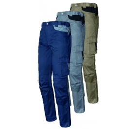 PANTALONE STRETCH 260 G/M2, 97% COTONE, 3% SPANDEX TG.L BLU Colore Blu