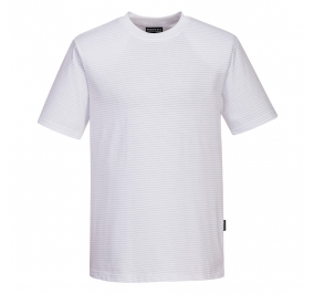 T-SHIRT ESD ANTISTATICA TESSUTO ESTERNO : 96% COTONE, 4% FIBRA DI CARBONIO 195G.TG.L BIANCO Colore Bianco