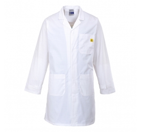 CAMICE ESD ANTISTATICO TESSUTO ESTERNO : 65% POLIESTERE, 34% COTONE,  210G.TG.XXXL BIANCO Colore Bianco
