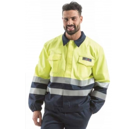 GIUBBINO LINEA ALTA VISIBILIT� TESSUTO DA 260 GR/MQ.TG.60 BLU Colore Blu