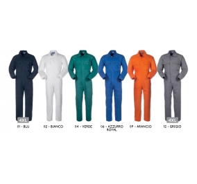 TUTA SERIOPLUS + 100% COTONE IRRESTRINGIBILE, PESO 280 G/M� TG.XL GRIGIO Colore Grigio