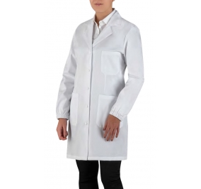 VESTAGLIA DONNA OSPEDALIERO GABARDINE 100% COTONE IRRESTRINGIBILE. PESO 185 G/M�. TG.52 Colore Bianco