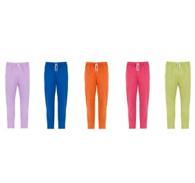 PANTALONE PITAGORA 100% COTONE PESO 185/200 G/M� TG.M LILLA Colore Lilla