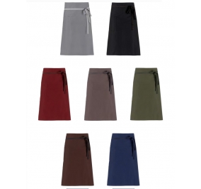 GREMBIULE MATERA 65% POLIESTERE, 35% COTONE PESO 200 G/M�. TAGLIA UNICA MARRONE Colore Bianco/blu