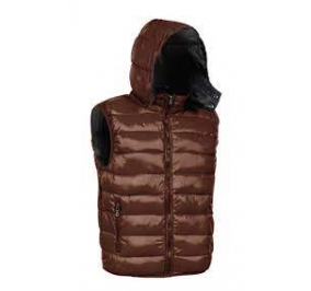 GILET EXPO 100% NYLON, IMBOTTITURA: 140 GR/M2 TG.L CAFFE'/NERO Colore Caff�/nero