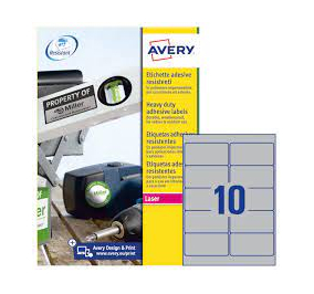 ETICHETTE IN POLIESTERE ARGENTO RESISTENTE