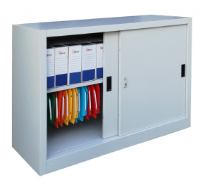 ARMADI AD ANTE SCORREVOLI ARMADI BASSI Grigio Misure cm 120x45x90H Descrizione 2 ripiani BERTESI Colore Grigio