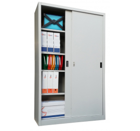 ARMADI AD ANTE SCORREVOLI ARMADI ALTI Grigio Misure cm 120x45x200H Descrizione 4 ripiani BERTESI Colore Grigio