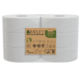 CARTA IGIENICA MINI E MAXI JUMBO SIMPLIFY N. strappi 1305 Lunghezza rt. m 300 PAPERNET