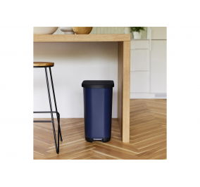 Pattumiera a pedale RIBO-  40 litri-  Blu-    cm 28,5x40x51,3H