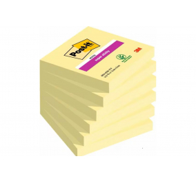 Foglietti Post-it&reg; super sticky con Confezionamento Singolo-  Giallo-  Formato-  mm 76x76