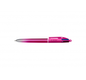 Penna a sfera 4 Colours Smooth-  Blu-nero-rosso-viola-  Punta-  mm 1,0-  Colore fusto-  Fucsia gradient metallizzato