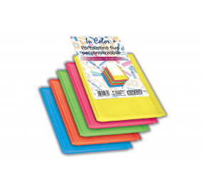 PORTALISTINI FLUO personalizzabili IN COLOR-  5 Colori assortiti-  N. Buste-  20