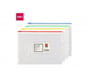 BUSTE PVC CON CHIUSRA A ZIP-  Colori assortiti-  Formato-  A5
