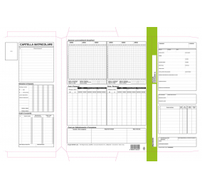 Cartellina matricolare del dipendente avorio con tasca-  Formato-  cm 32,5x25,5