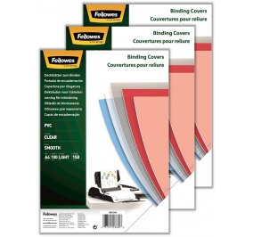 COPERTINE PVC TRASP. A4  PER RILEGATURA SPESSORE MIC.18 CF.25 Colore Trasparenti