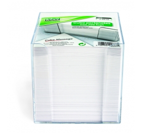 CUBO CARTA LEBEZ CM.9X9 BIANCO CON PORTACUBO