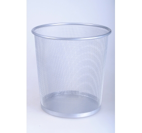 CESTINO IN LINEA GETTACARTA METALLO  RETE TONDO 26X28,5 ARGENTO Colore Argento