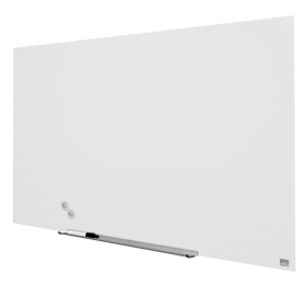 LAVAGNA MAGNETICA NOBO IN VETRO DIAMOND 126X71 VASCHETTA PORTAPENNA BIANCO Colore Bianco