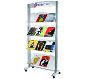 ESPOSITORE CON RUOTE 12 SCOMPARTI PAPERFLOW CM 72X38,5X167,8H