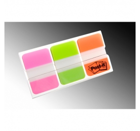 SEGNAPAGINA POST-IT® INDEX STRONG  Colore Rosa/Verde/Arancio Formato mm 25x38