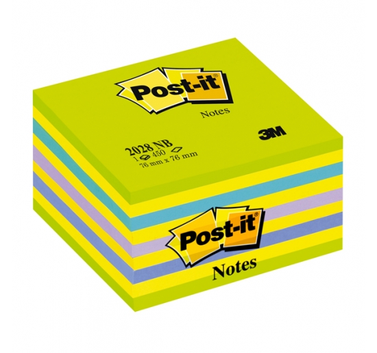 CUBI POST-IT® PASTELLO E NEON  Formato mm 76x76