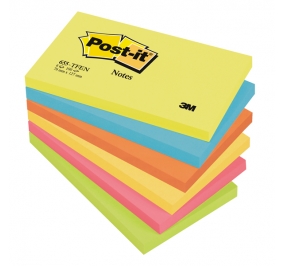 POST-IT® NOTES COLORATI Colore Conf. assortita Formato mm 76x127