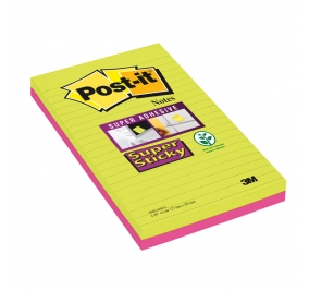FOGLIETTI POST-IT® SUPER STICKY Colore Ultracolor Formato mm 127x200