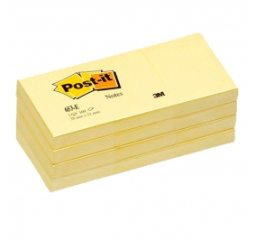 POST-IT® NOTES GIALLO CANARY™  Formato mm 38x51