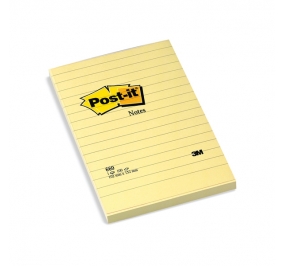 POST-IT® NOTES GIALLO CANARY™ A RIGHE  Formato mm 101x152