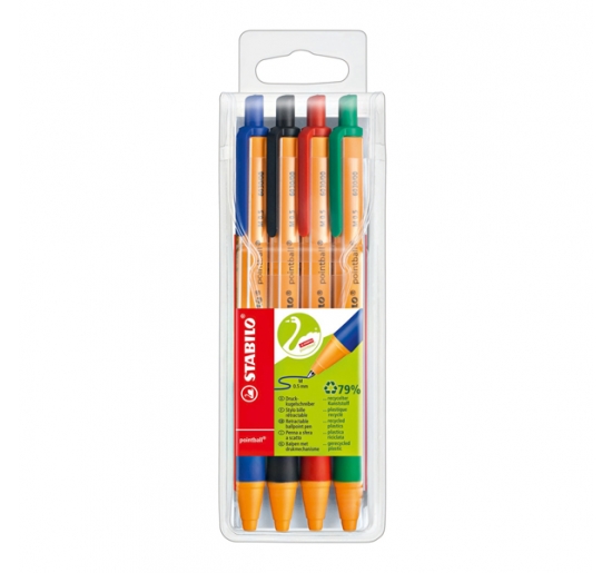 PENNA A SFERA POINTBALL® Colore 4 colori assortiti