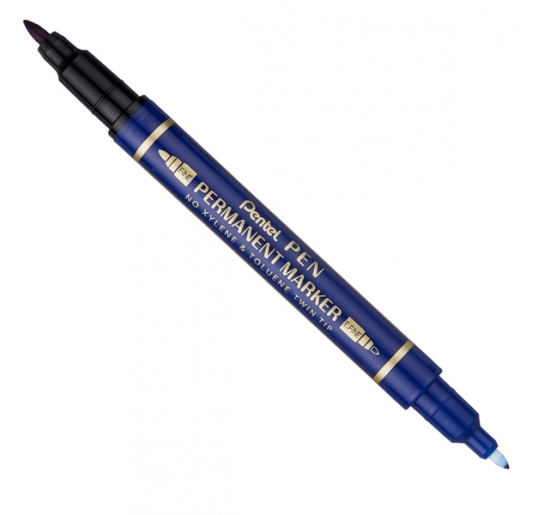 MARCATORE PERMANENTE TWIN TIP Colore Blu