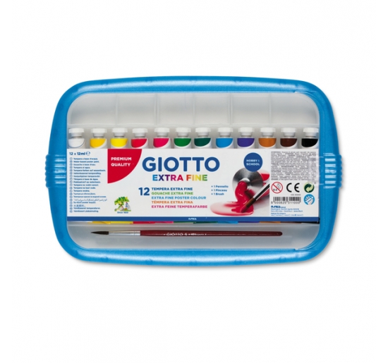 TEMPERA EXTRA IN TUBETTO Colore 12 Colori assortiti