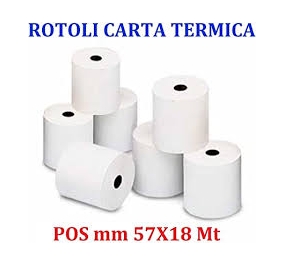 ROTOLI CARTA   Misure mm 57x18 m