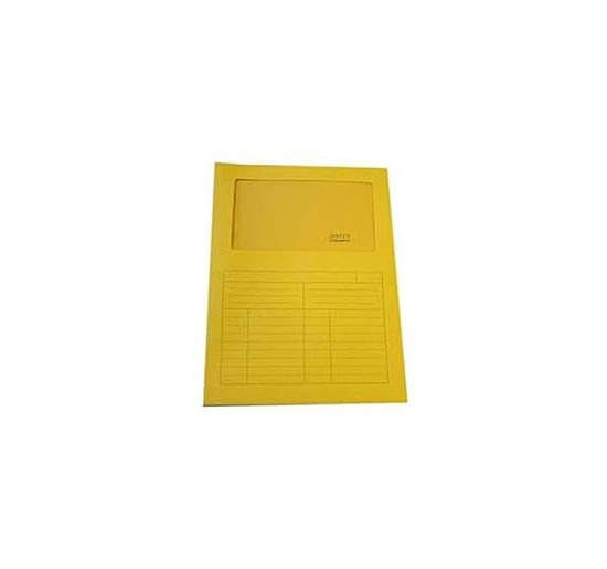 CARTELLINA IN CARTONCINO CON FINESTRA SINTEX  Colore Giallo