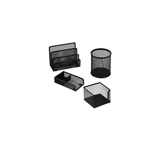 MINISET DA SCRIVANIA MESH OFFICE Colore Nero