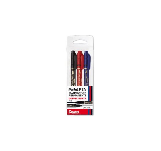 MARCATORE PERMANENTE TWIN TIP Colore 3 colori assortiti