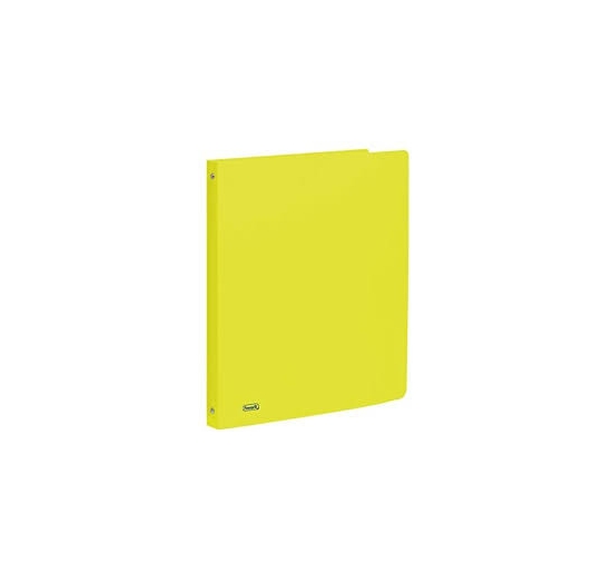 COPERTINA IN PPL 4 ANELLI NEON  Colore Giallo Formato Utile cm 22x30